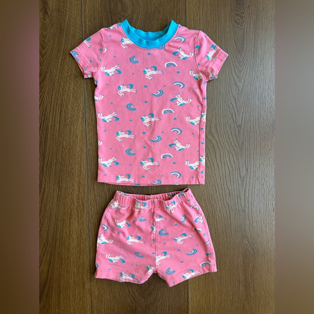Unicorns and rainbow Pink and Blue soft & stretchy Pajama Set